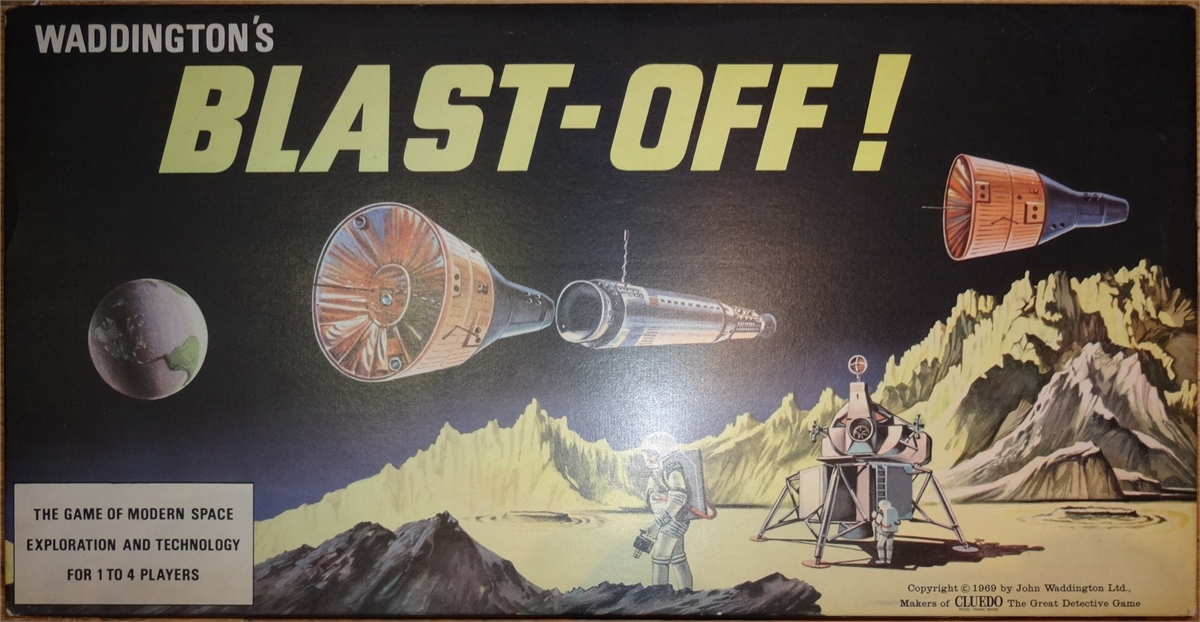 Waddingtons Blast-Off! Board Game ~ Late 1960's - Yesterdays Toys