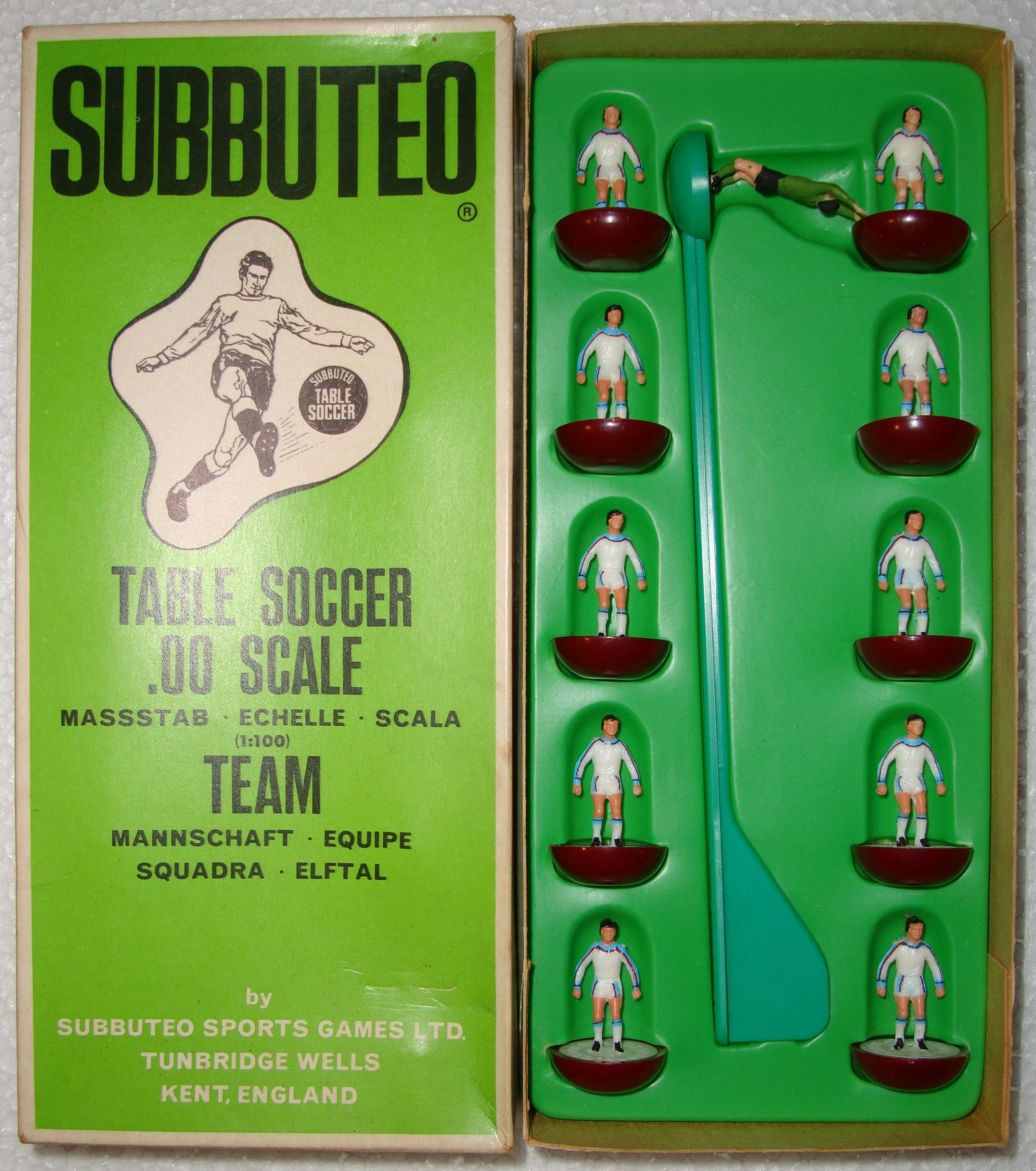 Subbuteo Lightweight Team Ref.357 West Ham 2nd ~ 1981-86 - Yesterdays Toys